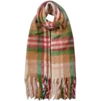Clayre & Eef Wintersjaal Dames 35x212 cm Groen Synthetisch