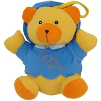 Baby Mix pluchen teddybeer speeldoos 23cm - Knuffel met bijtring