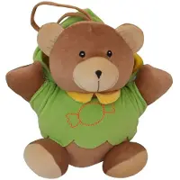 Baby Mix pluchen teddybeer 23cm met melodie - Knuffelbeer
