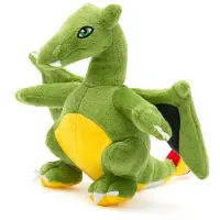 Baby Mix pluche draak knuffel 15 cm groen - Knuffeldier