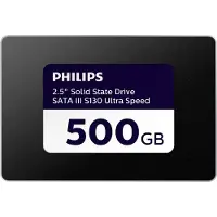 Philips Interne SSD 2.5 inch SATA III – 500GB – tot 550 MB/s Lezen – tot 500 MB/s Schrijven – S130 Ultra Speed – SSD voor Laptop en Desktop