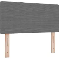 vidaXL LED Hoofdbord met hoofdeinde Lichtgrijs 80 cm Corduroy stof