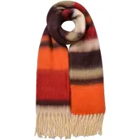 Clayre & Eef Wintersjaal Dames 37x210 cm Bruin Synthetisch