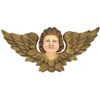 MEA Engel met krullen wandornam. 50x10x21cm