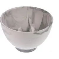 Meander 6x Kom grijs marmer porselein Ø15x11cm