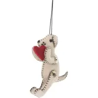 MEA Hond met hart, vilt 12,7cm