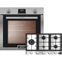 Kaiser - Inbouwoven - EG 6372 - Gaskookplaat - KG 9357 - 1-voudige telescoopgeleider - inbouwgasoven - zelfreinigend - 79L - 90cm