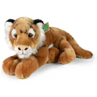 Rappa ECO knuffel tijger 36 cm - realistische knuffel van recyclede PET flessen - bruin, zwart
