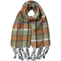 Juleeze Wintersjaal Dames 50x200 cm Groen Synthetisch
