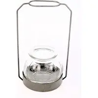 Meander Vaasje in metalen frame 12,5x10x21cm