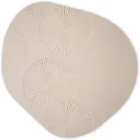MuchoWow Organische wanddecoratie 60x60 cm - Organisch schilderij Japandi - Beige - Modern - Muurdecoratie woonkamer - Kamer decoratie - Schilderijen - Muurcirkel aesthetic