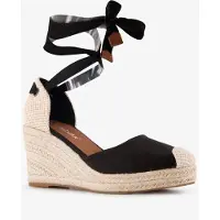 Blue Box dames sleehak espadrilles met strik zwart maat 40