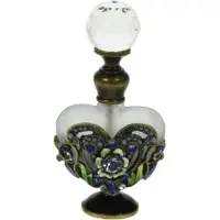 Meander Parfumflesje Hartje blauw 4x2x8cm