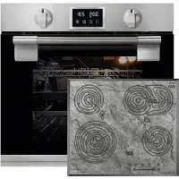 Kaiser pyrolytische oven EH 6337, inbouwoven, automatisch braden, massief metaal, 79L+Glaskeramische kookplaat KCT 6715 F Ära
