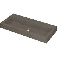 Ink Wastafel Momento Quartz zonder kraangat 100 cm x 45 cm x 9 cm Quartz beton 3421430