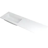 Ink Wastafel Faktor polystone links zonder kraangat 160 cm x 45 cm x 1,5 cm Mat wit 3407244