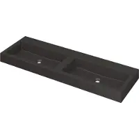 Ink wastafel momento quartz zonder kraangat 140 cmx45 cmx9 cm quartz zwart 3421250