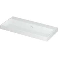 Ink Wastafel Urban Porselein zonder kraangat 100 cm x 45 cm x 8 cm Glans wit 0201041