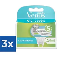Gillette venus Gillette - Venus - Extra Smooth - Scheermesjes/Navulmesjes - 4 Stuks - Voordeelverpakking 3 stuks