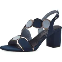 Marco Tozzi Sandalen met riem navy / opaal / zilver
