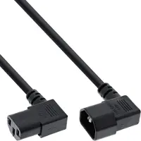 InLine C13 (haaks/rechts) - C14 (haaks/links) stroomkabel voor UPS/PDU - 3x 1,00mm / zwart - 5 meter