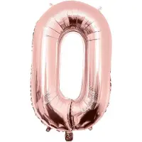 Paper Dreams Folieballon 0 roségoud - 86 cm - Rosé Goud - geschikt voor helium of lucht - incl. papieren rietje