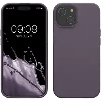 Kwmobile Case voor iPhone 15 - Slank TPU-Hoesje met Zachte Afwerking - In Bleke iris