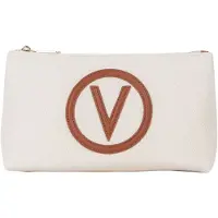 Valentino Utensil zak Covent Soft Cosmetic Case Naturale / Cuoio Crème