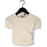 Retour Jeans T-shirt wit rib gebreid Meisjes Katoen Ronde hals Effen - maat 158/164