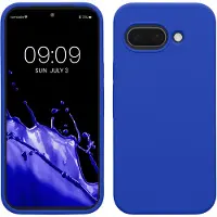 Kwmobile telefoonhoesje geschikt voor Google Pixel 9a - Hoesje met siliconen coating - Smartphone case in Baltisch blauw
