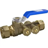 Watts stopkogelkraan terugstroombeveiliging 15mm knel
