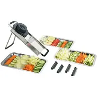 Bron-Coucke Groente-snijder | RVS | Mandoline | 4 meskammen