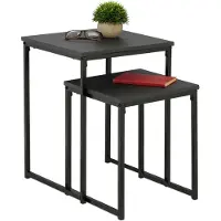 Relaxdays salontafel set van 2 - 2 groottes - vierkant - metaal - industrieel - woonkamer