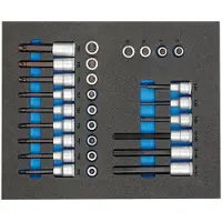 Gedore TS CT2-ITX19 set schroefbits, 1/2", in 2/4 check-tool module, 2957450