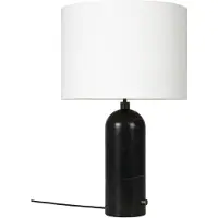 Gubi Gravity L tafellamp black marble + witte kap