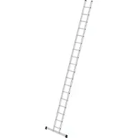 MUNK Günzburger Steigtechnik enkelsport ladder, aluminium, B 350 mm, sportafstand 280 mm, belastbaar tot 150 kg, 18 sporten