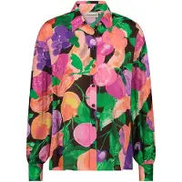 Fabienne Chapot Blouse groen / oranje / pink / zwart