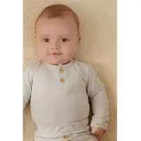Little Dutch romper Baby Blue lichtblauw Jongens Katoen Ronde hals Effen - maat 74