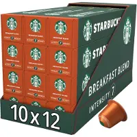 Starbucks by Nespresso capsules Breakfast Blend - 10 koffiecups x 12 doosjes
