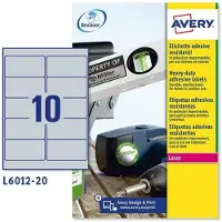 Avery Zweckform L6012-20 polyester verzegelingsetiketten 96 x 50,8 mm (200 etiketten)