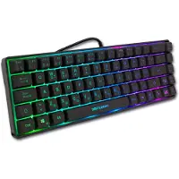 Deep Gaming mini TM065, Kabel, USB, Mechanische toetsenbord, QWERTY-indeling, RGB-LED-verlichting, Zwart