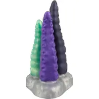 Beasty Cocks - dildo met drie tentakels - siliconen - paars