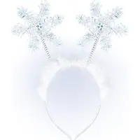 Widmann Haarband sneeuwvlokjes met pluche