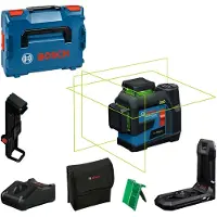 Bosch Professional GLL 12V-100-33 CG line laser (3 laser lines over 360?, range 100 m, case, L-BOXX with battery charger)