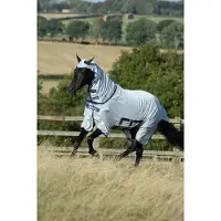 Bucas Vliegendeken Buzz Off X Full Neck Zilver - 120/160