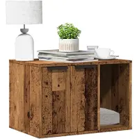 vidaXL Kattenbakkast 60x40x40 cm bewerkt hout oud houtkleurig