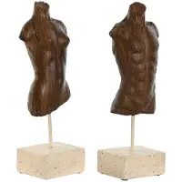 Home ESPRIT Decoratieve figuren Home ESPRIT Wit Lichtbruin Buste 9,5 x 8 x 31 cm (2 Stuks)