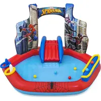 Bestway Speelpool m. Accessoires - 211 x 206 cm - Spider-Man - - OneSize - Zwembaden