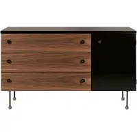 Gubi 62 Dresser ladekast american walnut, 3 lades