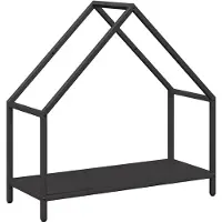 vidaXL Brandhoutrek 60x25x60 cm koudgewalst staal zwart